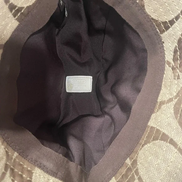 Coach Brown and Tan Patterned Hat - Picture 3 of 7